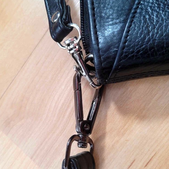 CARGO 100% Genuine Leather Mens Black Leather Messenger Organizer Clutch Bag - Picture 9 of 11